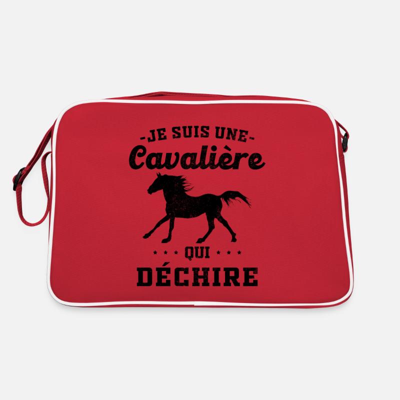 Ich bin ein Reiter, der Geschenke zerreißt Retro Tasche