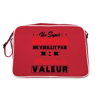 A Super Server does not age as a gift Server - Retro Bag - red/white - Back