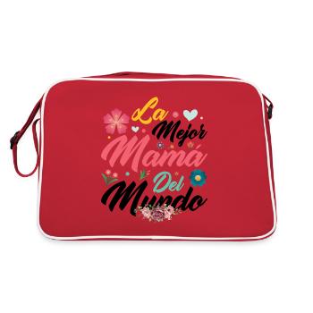 The Best Mom in the World Mother's Day Gift - Retro Bag - red/white - Back