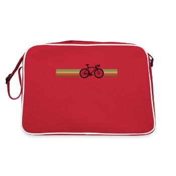 Father's Day Vintage Bicycle Cyclist - Retro Bag - red/white - Back