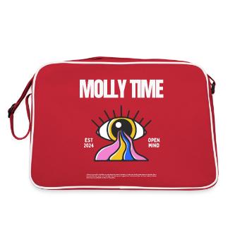 Molly Time Open-Mind Festival Rave Trippy Techno - Sac Retro - rouge/blanc - Dos