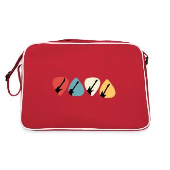 Music Musical Instruments Singing - Retro Bag - red/white - Back
