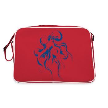 La pieuvre la plus profonde de la mer sombre - Sac Retro - rouge/blanc - Dos