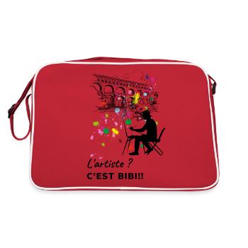 Je peux pas je suis artiste - Sac Retro - rouge/blanc - Dos