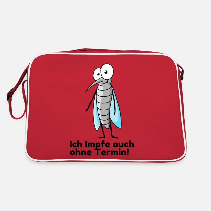 ich Impfe auch ohne Termin Retro Tasche