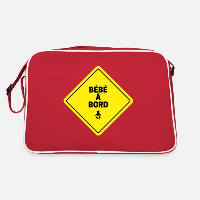 Bébé à Bord - Sac Retro - rouge/blanc