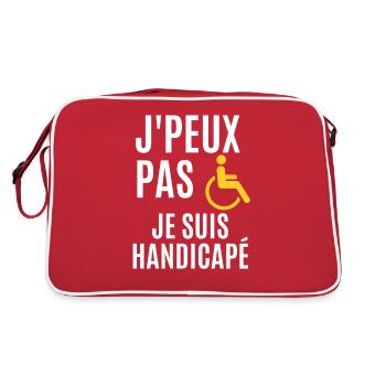 J'peux pas je suis handicapé - Sac Retro - rouge/blanc - Dos