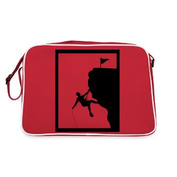 Bouldern Klettern Climbing - Retro Tasche - Rot/Weiß - Hinten