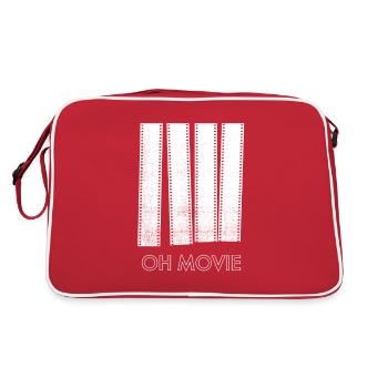 OH FILM! - Retro Tasche - Rot/Weiß - Hinten
