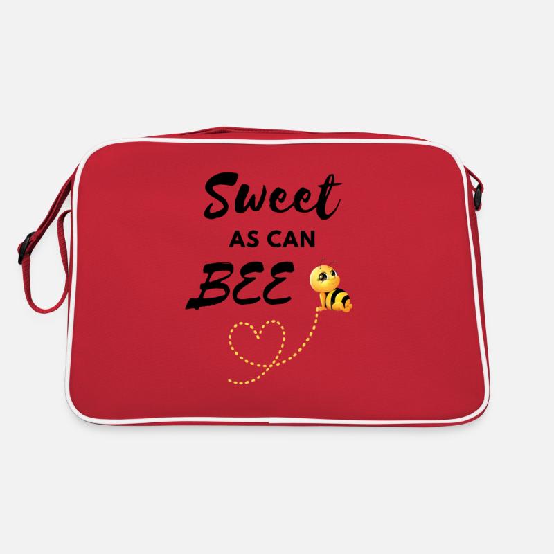 Sweet as can BEE - Retro Tasche - Rot/Weiß