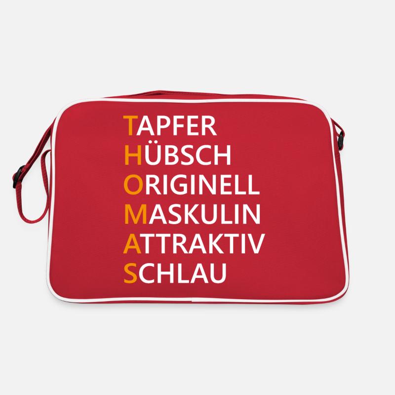 Thomas Name Geschenk Retro Tasche