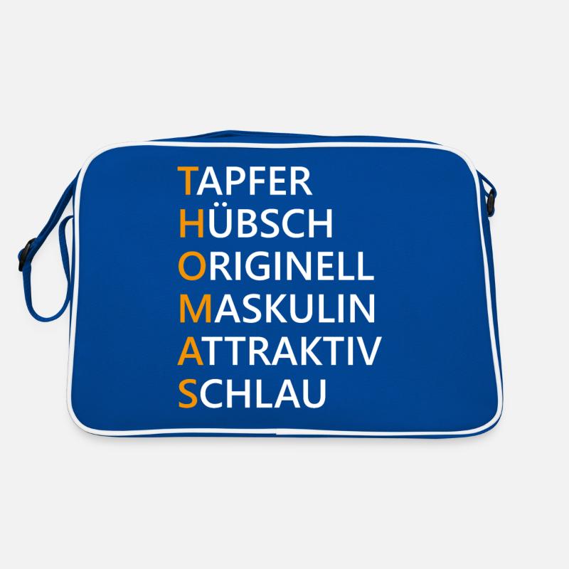Thomas Name Geschenk Retro Tasche