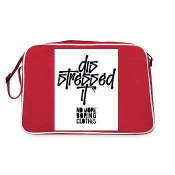 dis stressed - Retro Tasche - Rot/Weiß - Hinten