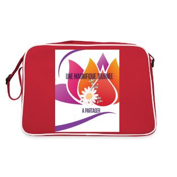 UNE MAGNIFIQUE JOURNEE A PARTAGER - Sac Retro - rouge/blanc - Dos