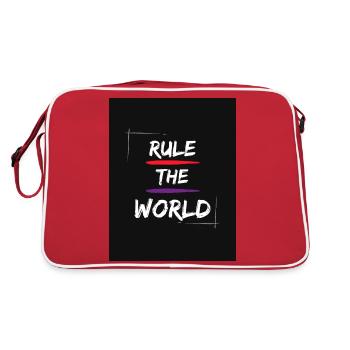 Regel die Welt - Retro Tasche - Rot/Weiß - Hinten