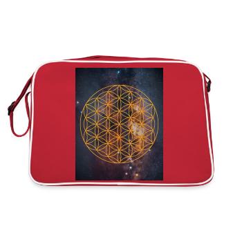 Énergie de l’univers Fleur de Vie - Sac Retro - rouge/blanc - Dos