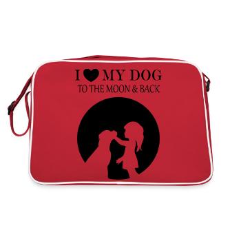 Dog Hund - Retro Bag - red/white - Back