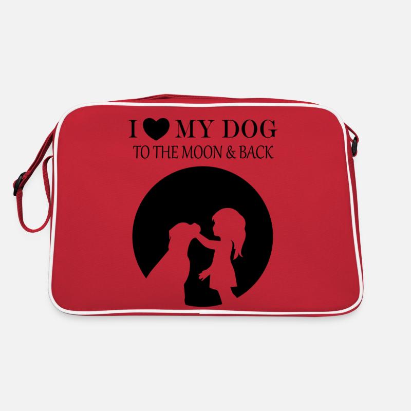 Dog Hund - Retro Tasche - Rot/Weiß