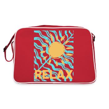 relax - Retro Tasche - Rot/Weiß - Hinten