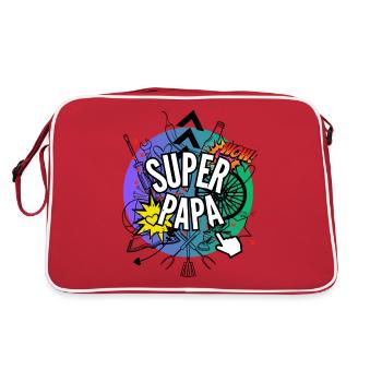 Superdad - Retro Tasche - Rot/Weiß - Hinten