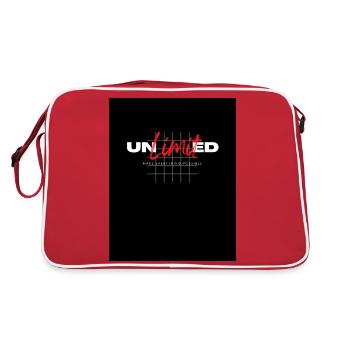 Unlimited lettering, modern - Retro Bag - red/white - Back