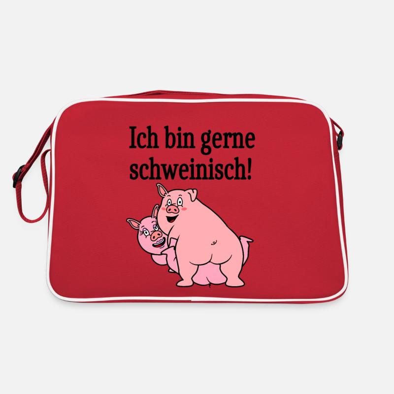 Ich bin gerne schweinisch! Retro Tasche
