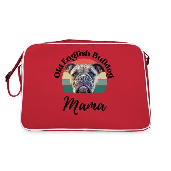 VIEUX BOULEDOGUE ANGLAIS MAMAN ... Chien Chien Bulldog - Sac Retro - rouge/blanc - Dos