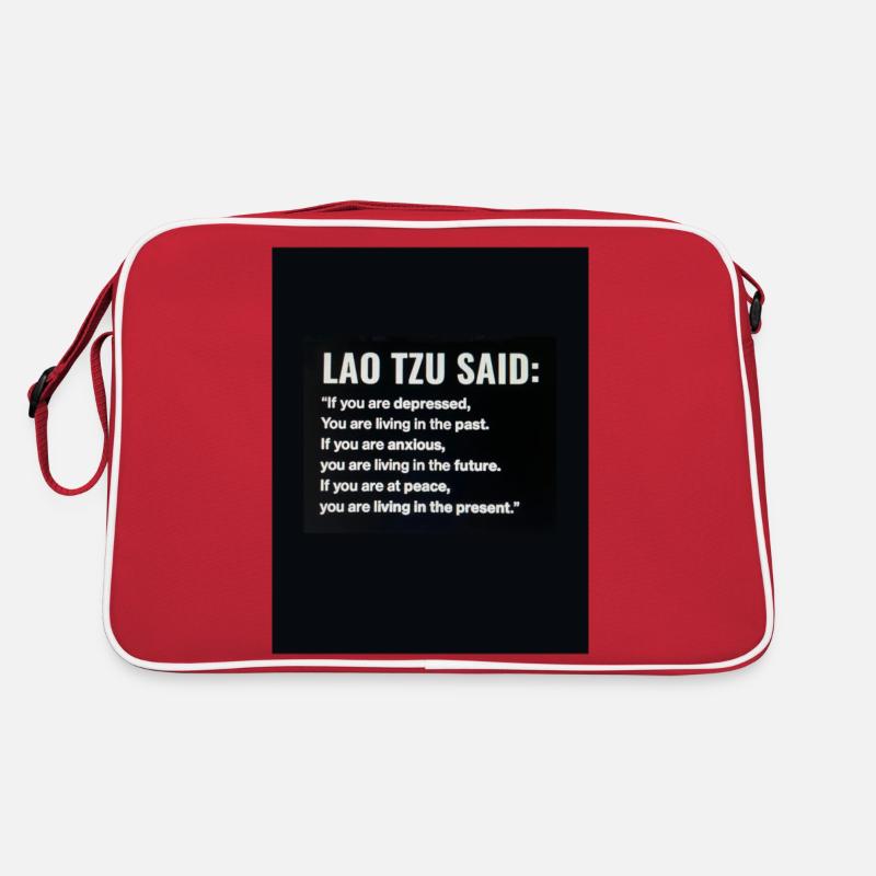 Spruch - Retro Tasche - Rot/Weiß