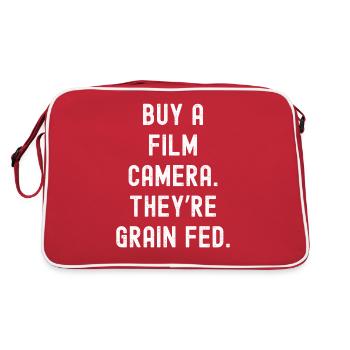 Cadeau amusant pour photographe - Sac Retro - rouge/blanc - Dos