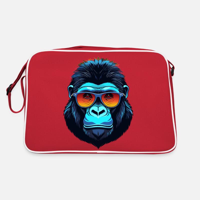 Gorilla-Gesicht Retro Tasche