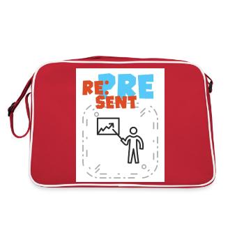 Représenter. Montrez votre bon côté. - Sac Retro - rouge/blanc - Dos