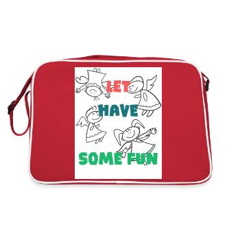 Let have some fun. - Retro Bag - red/white - Back