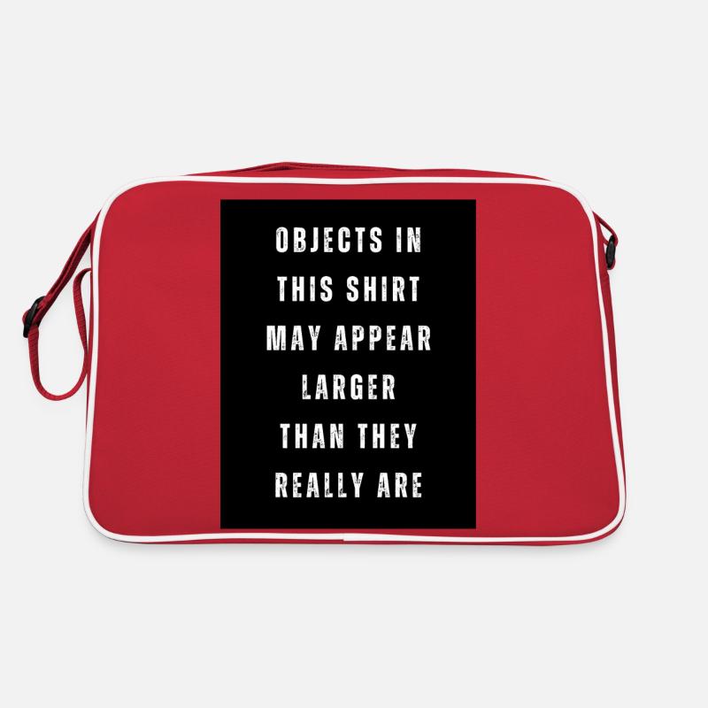 Objects in this shirt may appear larger Retro Tasche