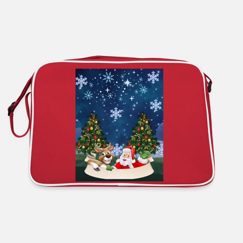 Weihnachtsmann-Spaß Retro Tasche