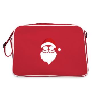 Stylischer Weihnachtsmann - Retro Tasche - Rot/Weiß - Hinten