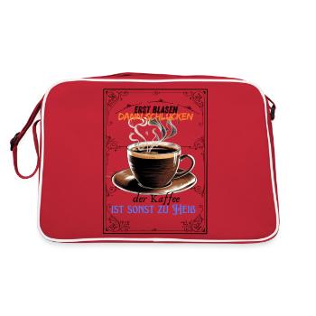 hot coffee shirt /hoodie - Retro Bag - red/white - Back