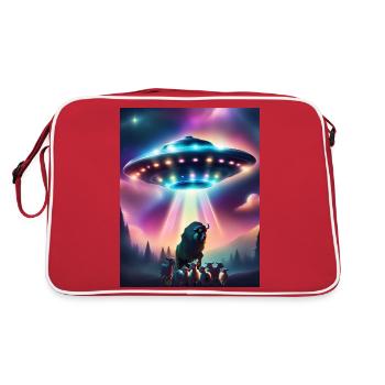 La soucoupe volante - Sac Retro - rouge/blanc - Dos