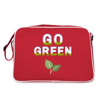Go GREEN - Retro Bag - red/white - Back