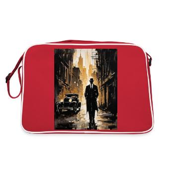 A mysterious man in the city - Retro Bag - red/white - Back