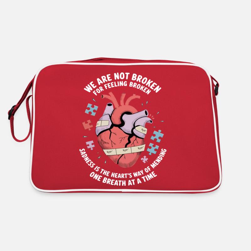 Wir sind nicht gebrochen - Emotionale Heilkunst Retro Tasche
