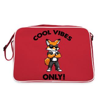 fuchs cool vibes - Retro Tasche - Rot/Weiß - Hinten
