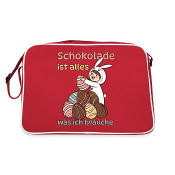 Le chocolat, c’est tout ce dont j’ai besoin - Sac Retro - rouge/blanc - Dos