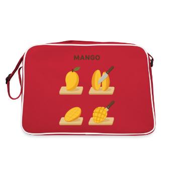 Fruit de mangue Cadeau délicieux - Sac Retro - rouge/blanc - Dos