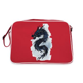 Cadeau de la mythologie de la Chine du dragon - Sac Retro - rouge/blanc - Dos