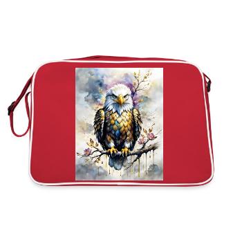 weisskopfseeadler - Retro Tasche - Rot/Weiß - Hinten