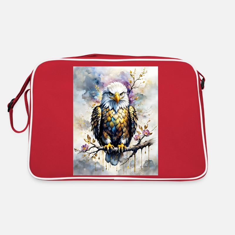 Pygargue à tête blanche - Sac Retro - rouge/blanc