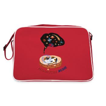 Chat rêveur - Sac Retro - rouge/blanc - Dos
