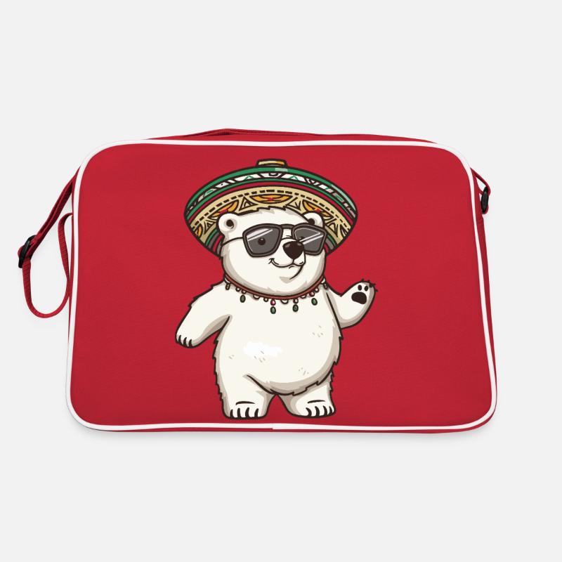 Polar Bear Funny Sombrero Retro Bag