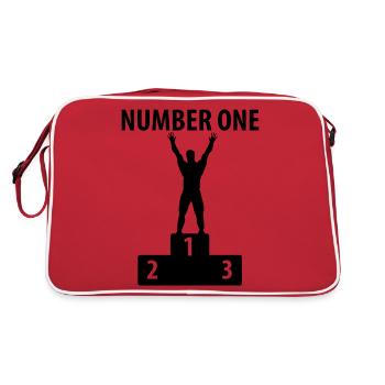 Number One - Sac Retro - rouge/blanc - Dos