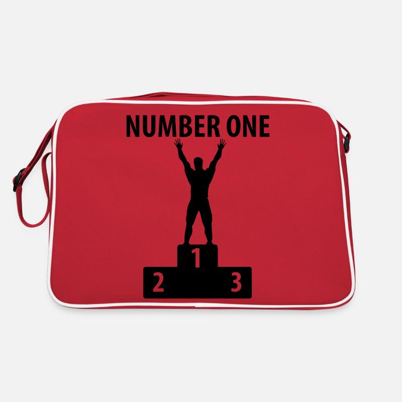 Number One - Retro Tasche - Rot/Weiß